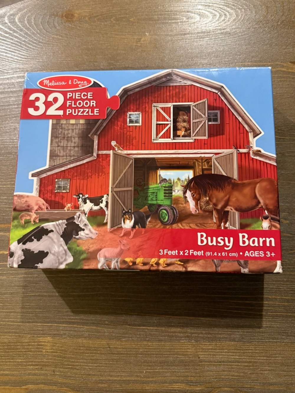 Melissa & Doug Busy Barn 32 Piece Floor Puzzle 3 Feet x 2 Feet Ages 3+